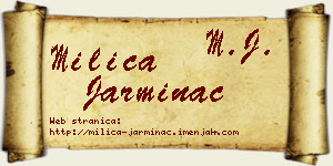 Milica Jarminac vizit kartica